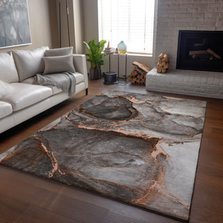 Premium Machine Washable Mayfield AMF525 Peach 9' x 12' Rug