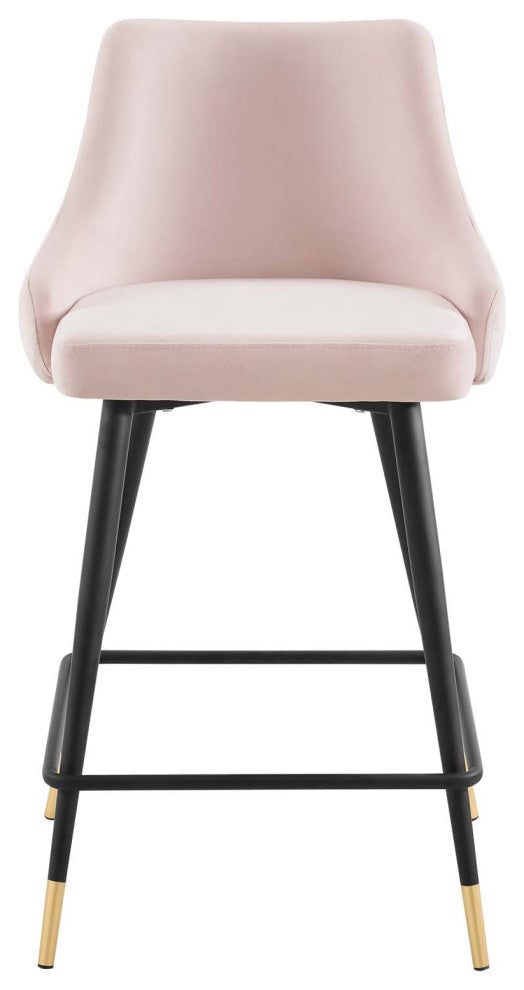 Adorn Performance Velvet Counter Stool - Pink