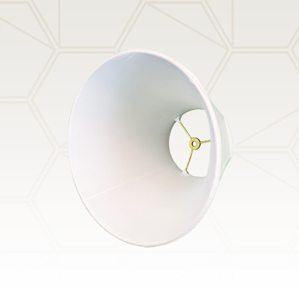 Royal Designs Deep Empire Bell Lamp Shade, White, 9x18x14, Set of 2