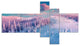 Fantastic Sunrise over the Carpathians, Landscape Canvas Art, 60"x32", 5 panels