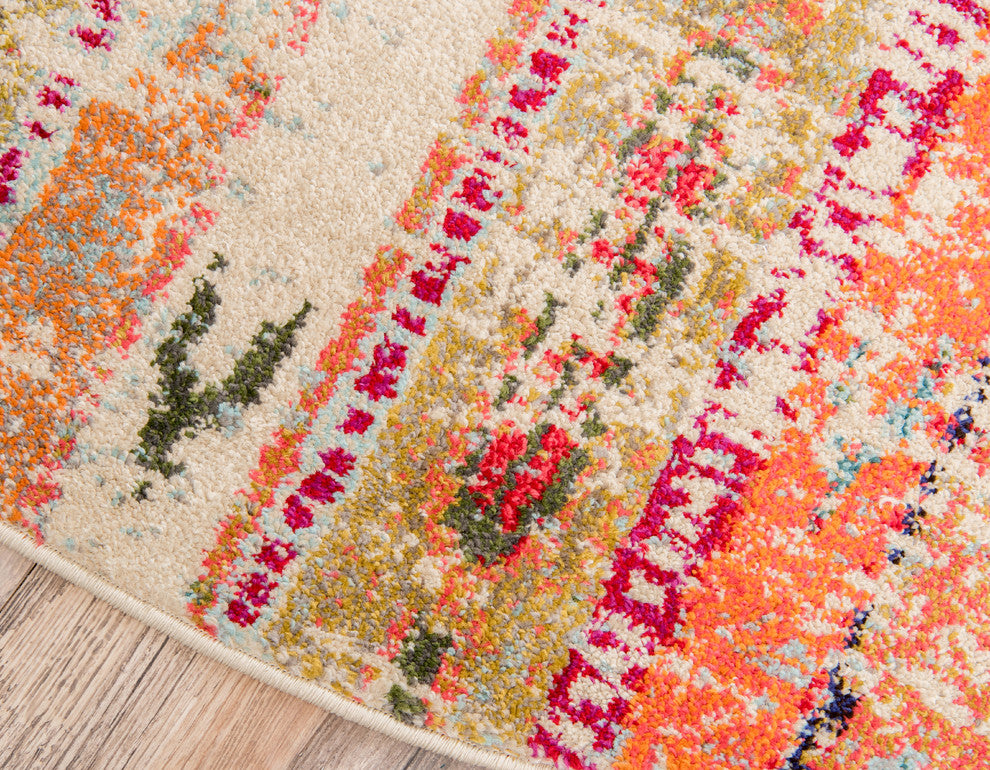 Unique Loom Multicolored Yosemite Sedona 6' 0 x 6' 0 Round Rug