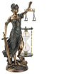 16"H Greek Goddess of Blindfolded Justice Bronze Statue Sculpture Figurine