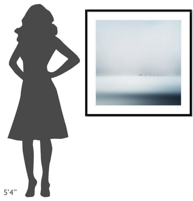 "Wild Geese" Framed Digital Print by Piet Flour, 38"x38"
