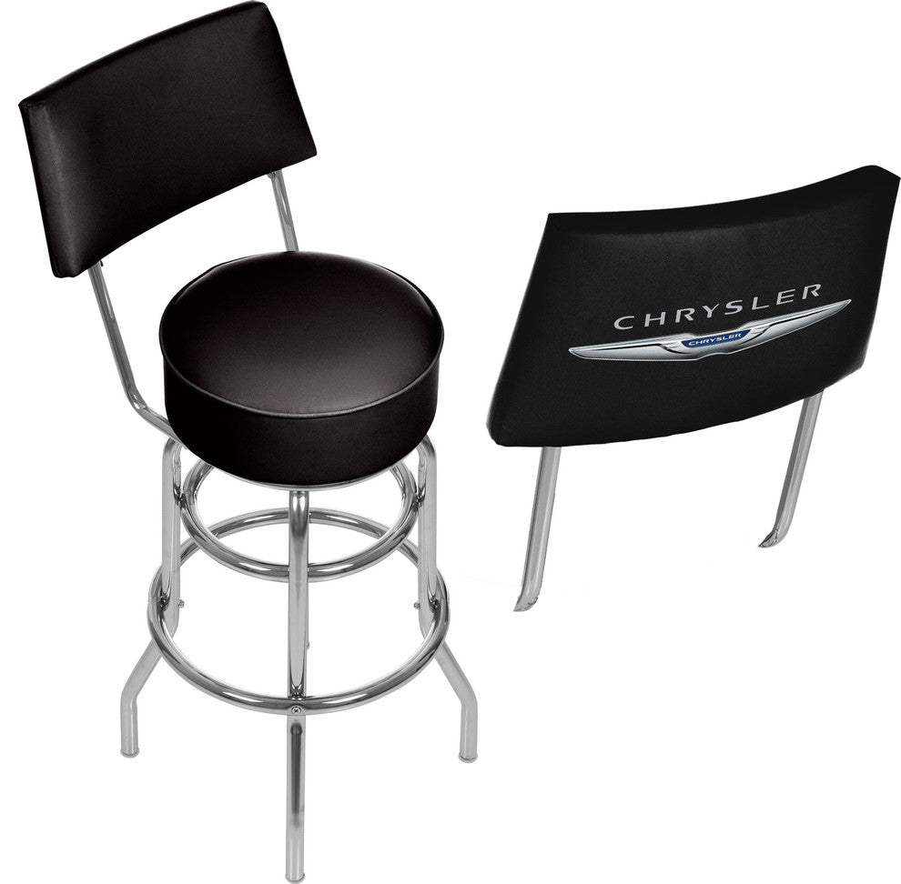Chrysler Swivel Bar Stool with Back