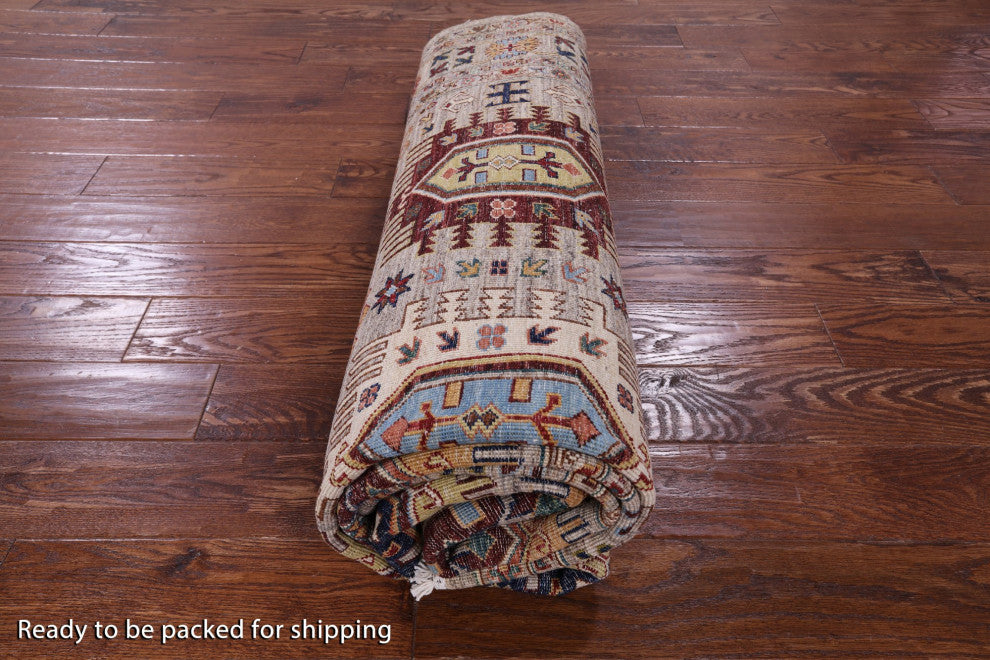 6' 11" X 9' 10" Fine Turkmen Ersari Handmade Wool Rug Q10189