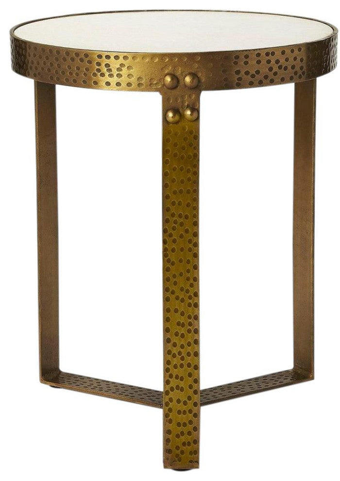 Elegant Marble Top Side Table by Butler