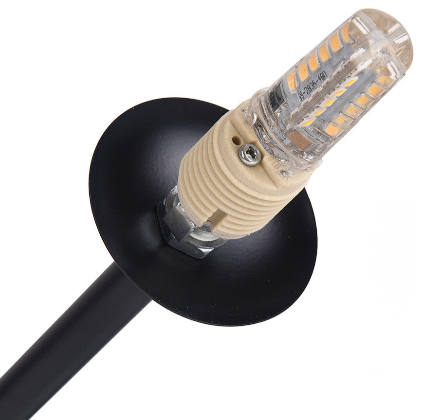 15-Light Glass Globe Bubble Sputnik Chandelier, Black