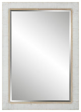Uttermost Cape Whitewashed Rattan Mirror