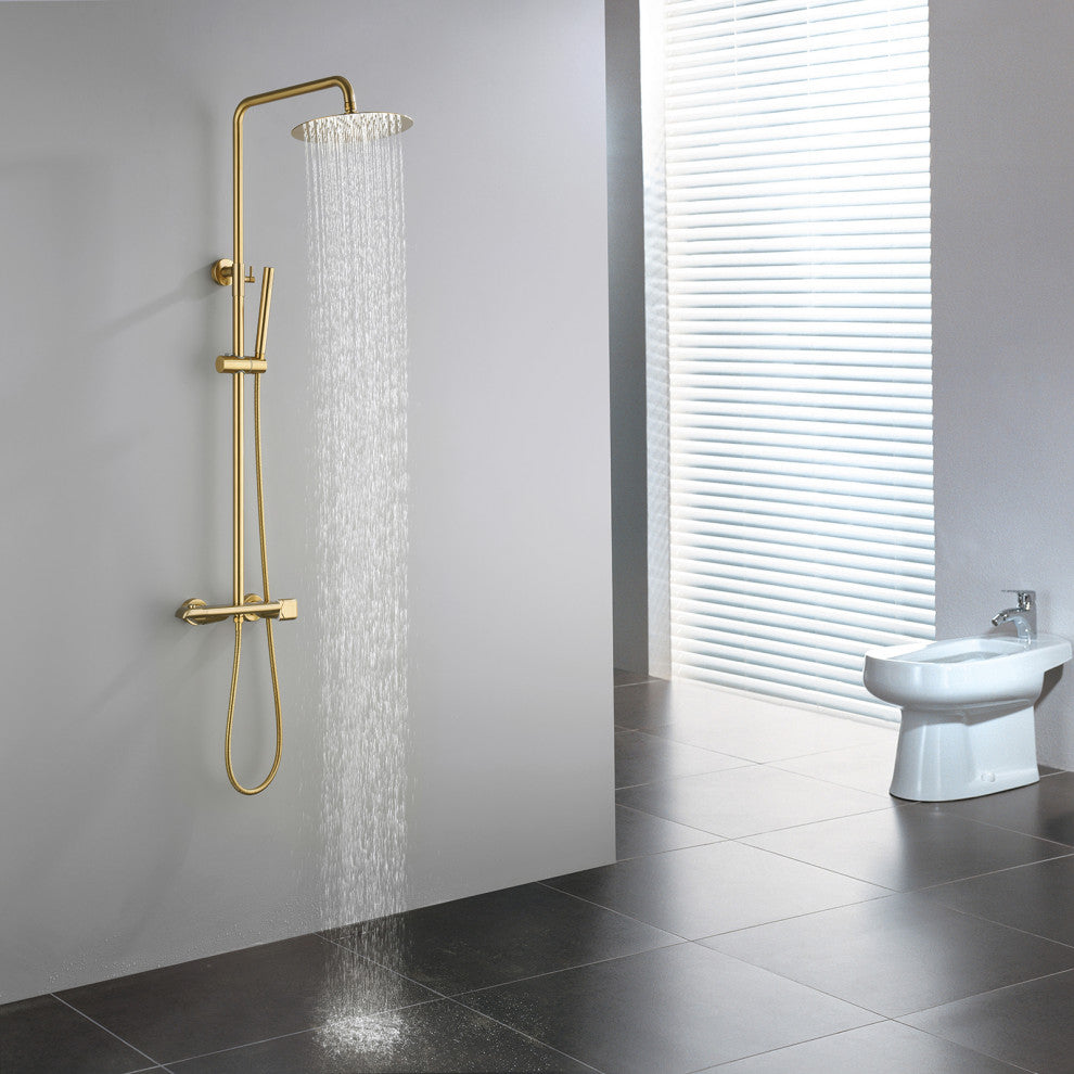 Luxury Thermostatic Complete Shower System with Rough-In Valve