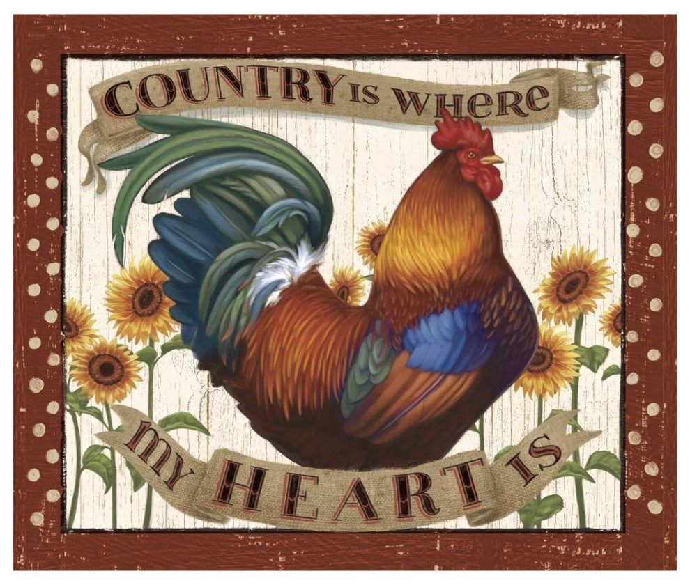 "Country Heart I Dots v2" Digital Paper Print by Janelle Penner, 42"x36"