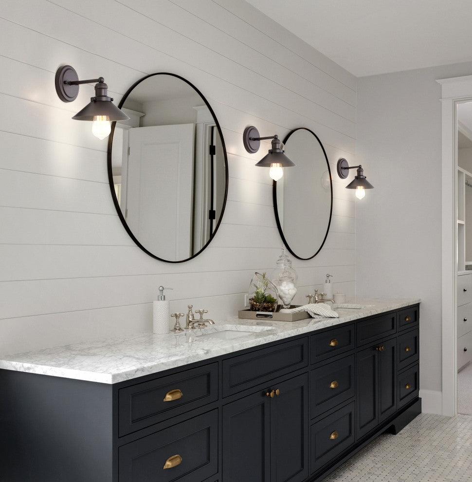 June Metal Shade Sconce, Oil Rubbed Bronze, 1-Light