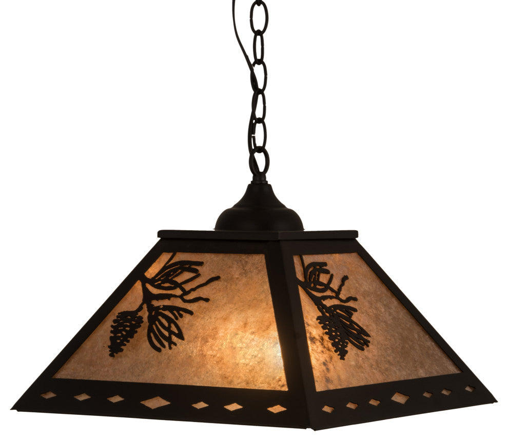 16 Square Balsam Pine Pendant