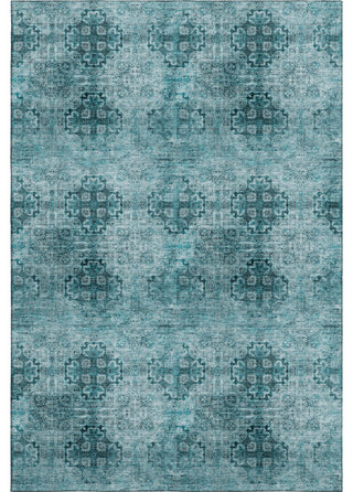 Premium Machine Washable Mayfield AMF557 Teal 10' x 14' Rug