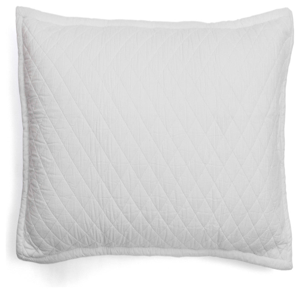 Clay Pillowcase Sham, White, Euro