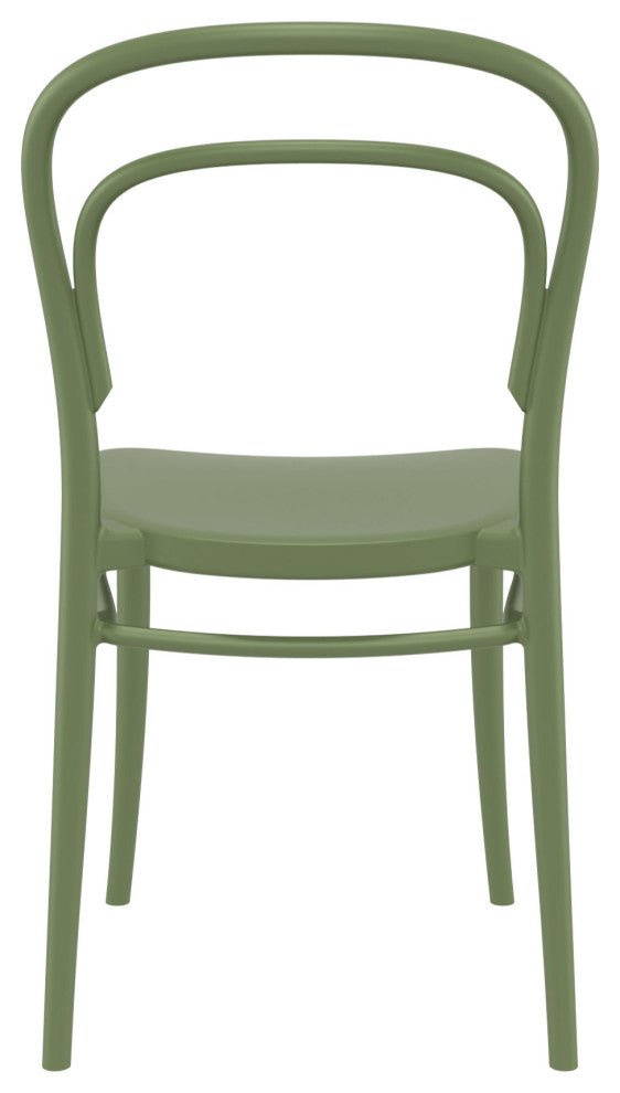 Marie Resin Outdoor Chair, Set of 2, Olive Green