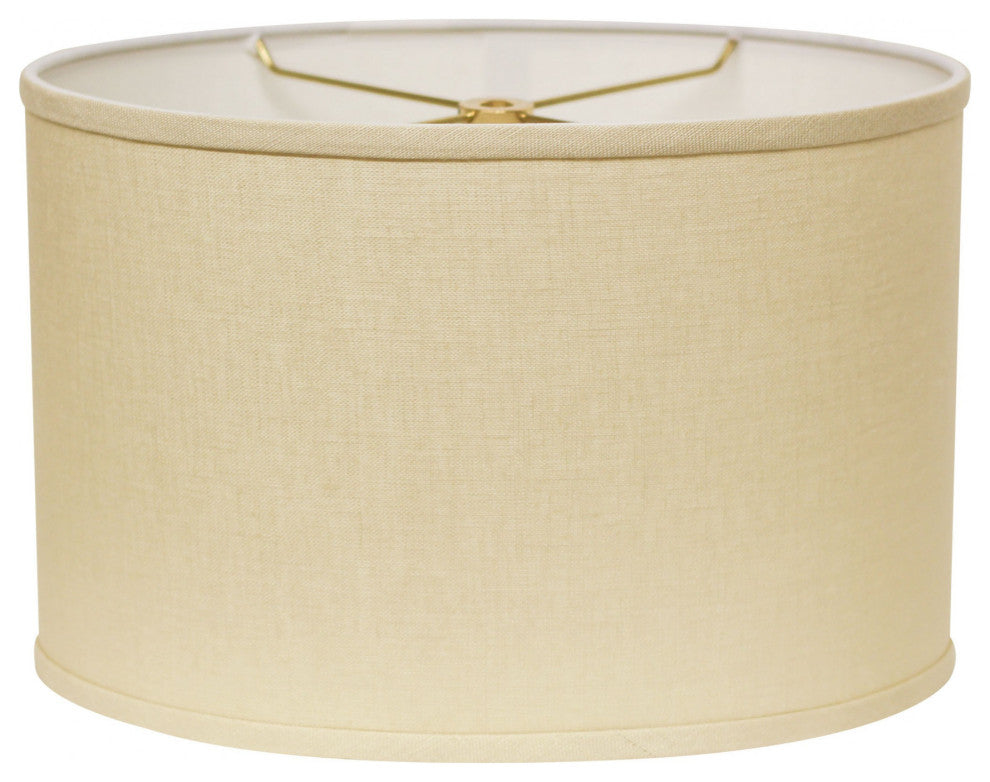 14" Parchment Biege Throwback Oval Linen Lampshade