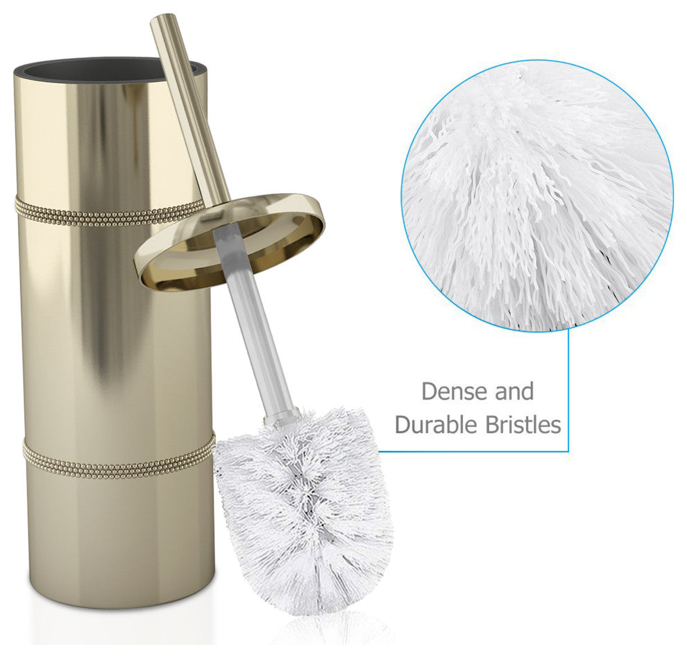 nu steel Round Shape Stainless Steel Toilet Brush Holder