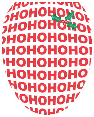 Santa's Laughter Toilet Tattoos Seat Cover, Vinyl Lid Decal, Christmas Bathroom, Elongated