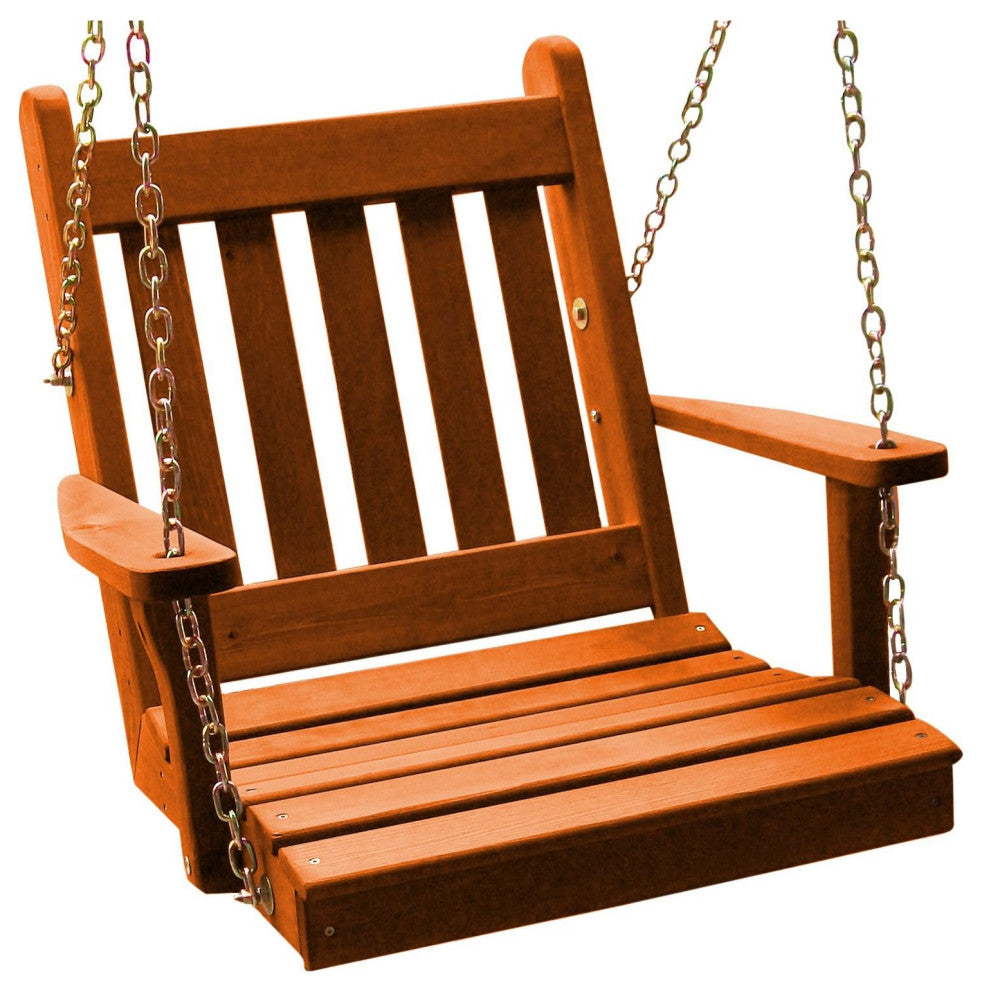 Pine Traditional English Swing, Redwood Stain, 2 Foot