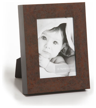 Burnt Brown Picture Frame, 1-1/2", Easle Back, Modern, 4 x 6
