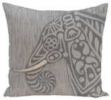 Inky Animal Print Pillow, Gray, 26"x26"