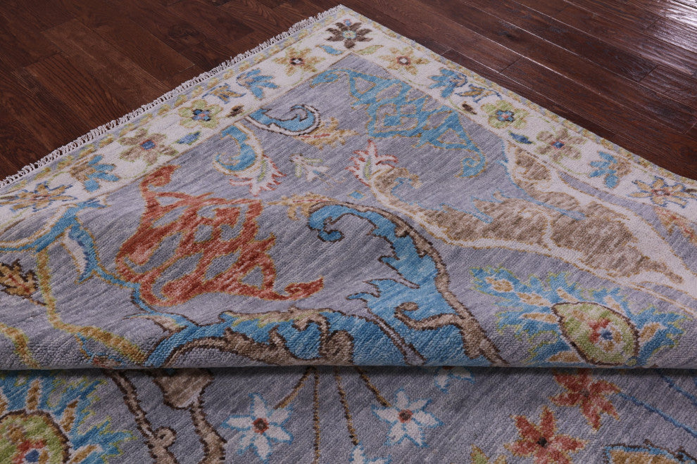 Handmade Turkish Oushak Wool Rug 9' 0" X 11' 11" - Q15821