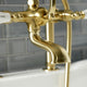 AE107T7 Deck Mount Clawfoot Tub Faucet, Brushed Brass