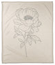 Simple Poppy I 50"x60" Coral Fleece Blanket