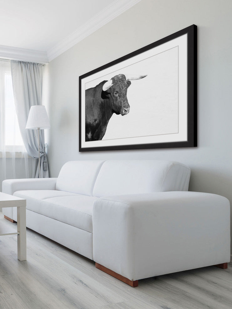 "Horned Beast" Framed Painting Print, 36x24