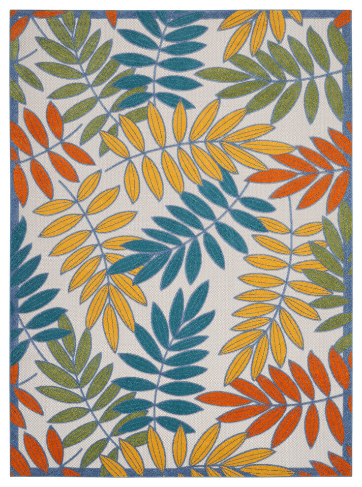 Nourison Aloha 7' x 10' Ivory/Multi Tropical Area Rug