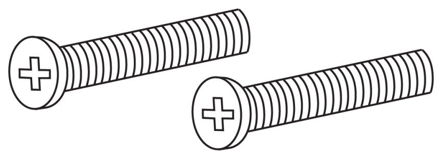 Delta Screws, 2 , Overflow Plate, Chrome, RP6404