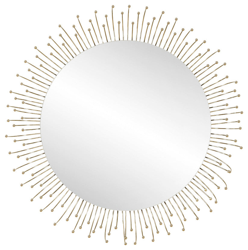Uttermost Aga Round Gold Mirror