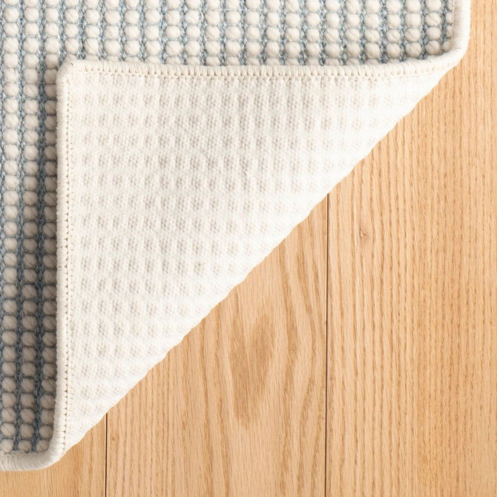 Dash & Albert Pixel Sky Woven Sisal/Wool Rug, Blue, Runner-2'6" x 8'