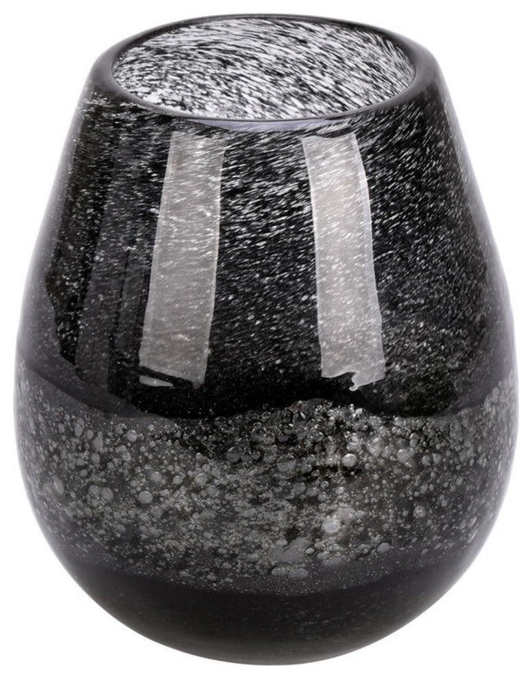 Vickerman Cm194005 5" Blackberry Round Glass Vase