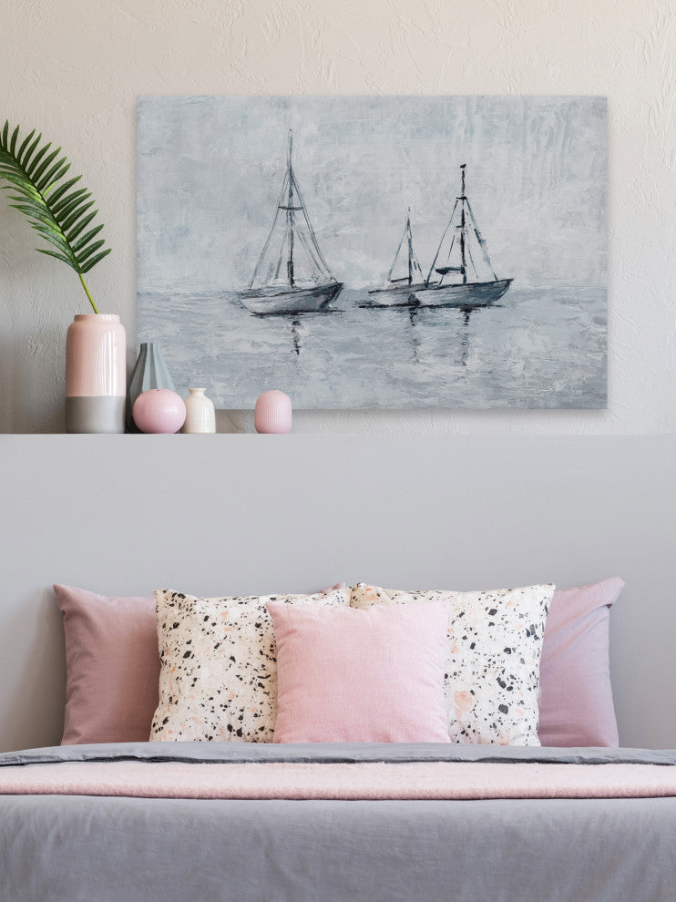 "Sails Down" Painting Print on Wrapped Canvas, 36x24