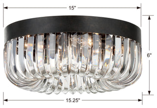 Crystorama ALI-B2005-CZ, 5-Light Ceiling Mount, Charcoal Bronze