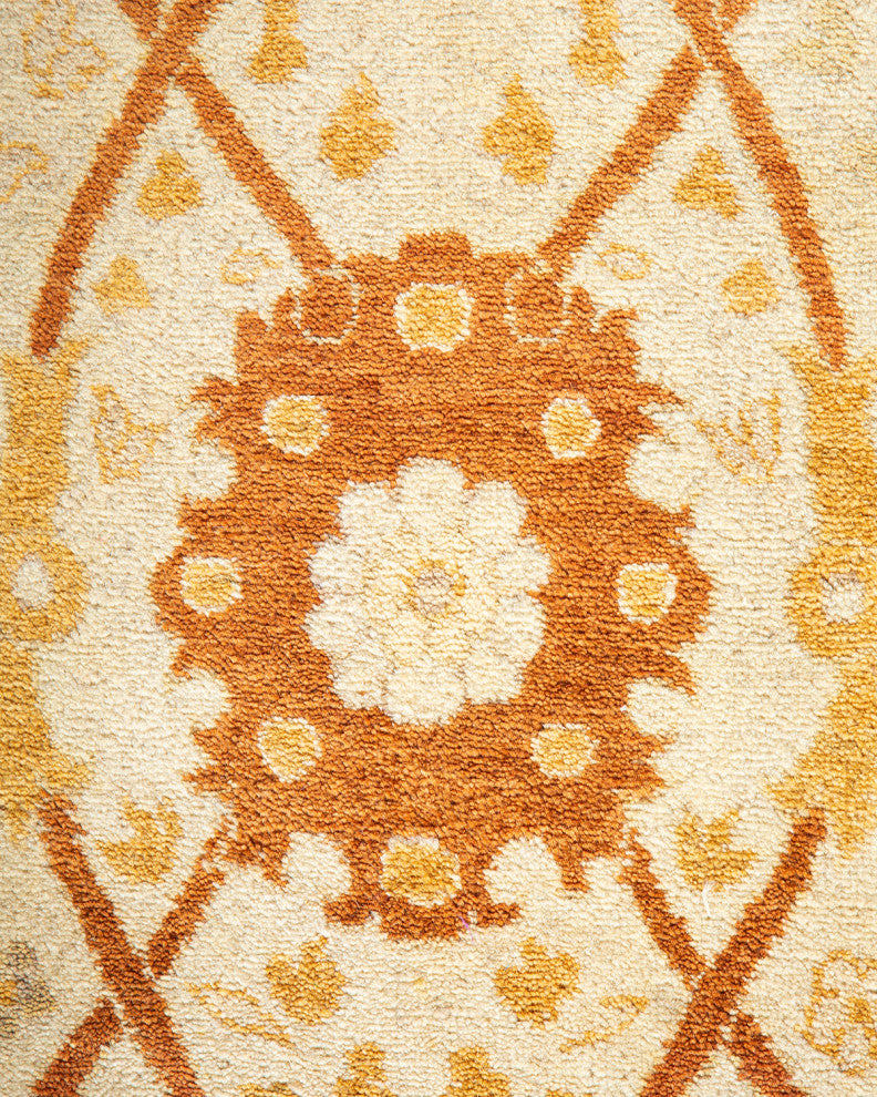 Mogul, One-of-a-Kind Hand-Knotted Area Rug, Ivory, 6' 3" x 9' 3"