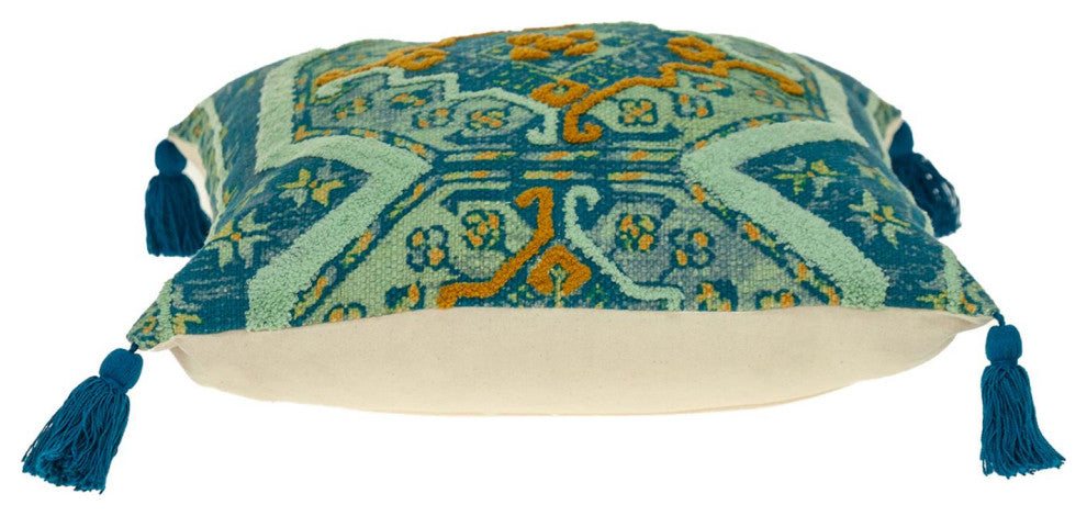 Parkland Collection Lotus Teal Throw Pillow