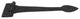 Large Black Wrought Iron Door Strap Hinge 12" L Heart Tip Design Pack of 2