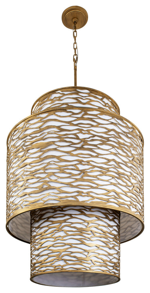 Varaluz 348F16 Kato 16 Light 32"W Waterfall Chandelier - Carbon