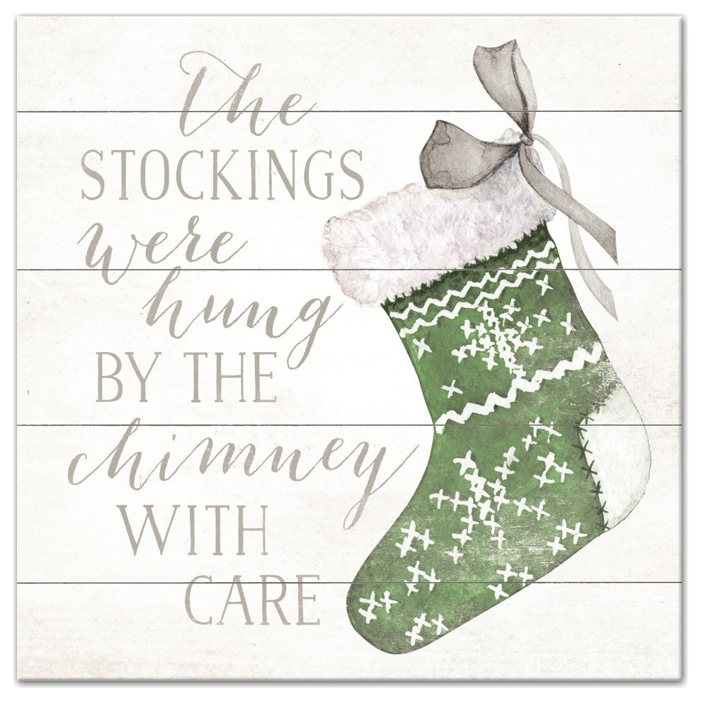 The Stockings Were Hung 16x16 Canvas Wall Art