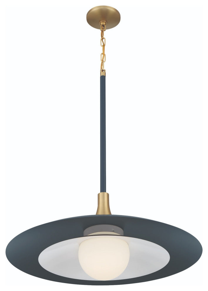 Welsh 1 Light 24" LED Pendant, Blue
