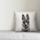 German Shepherd Sketch 18x18 Throw Pillow