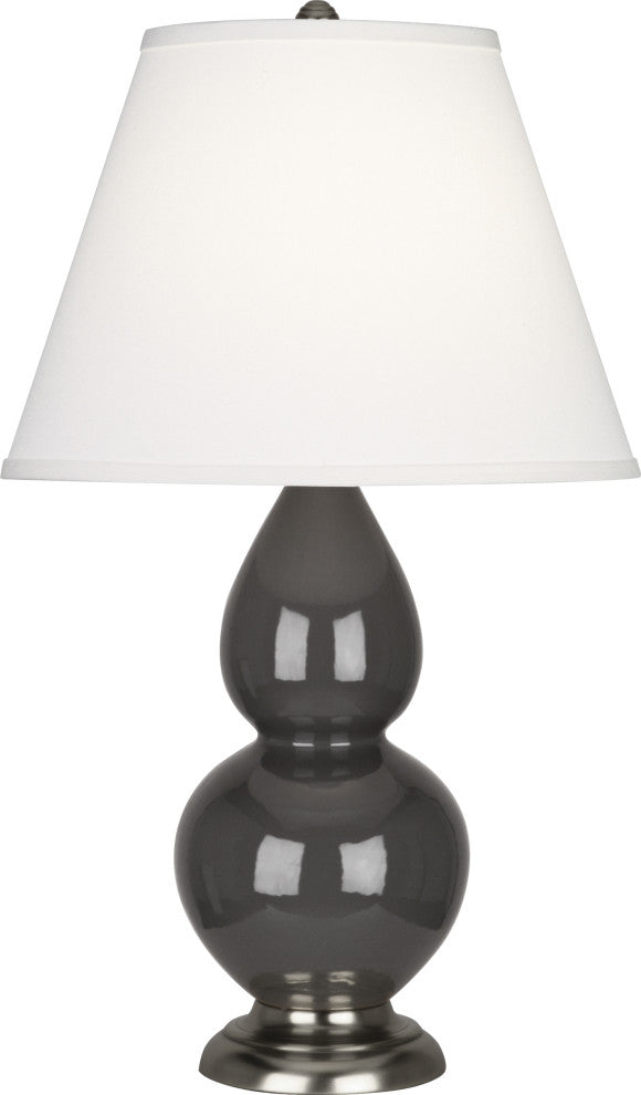 Small Double Gourd Accent Lamp, Ash