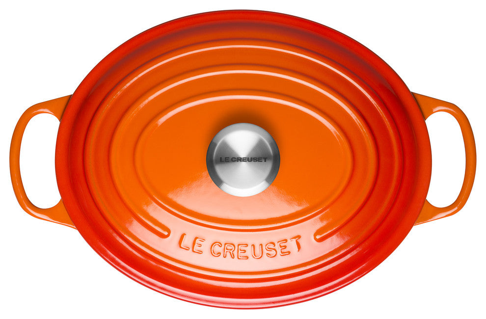 Le Creuset Signature Cast Iron Oval Casserole, 25 cm, Volcanic