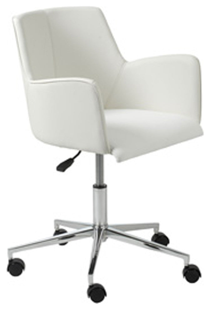 Sunny Pro Office Chair, Gray With Chrome Base, White