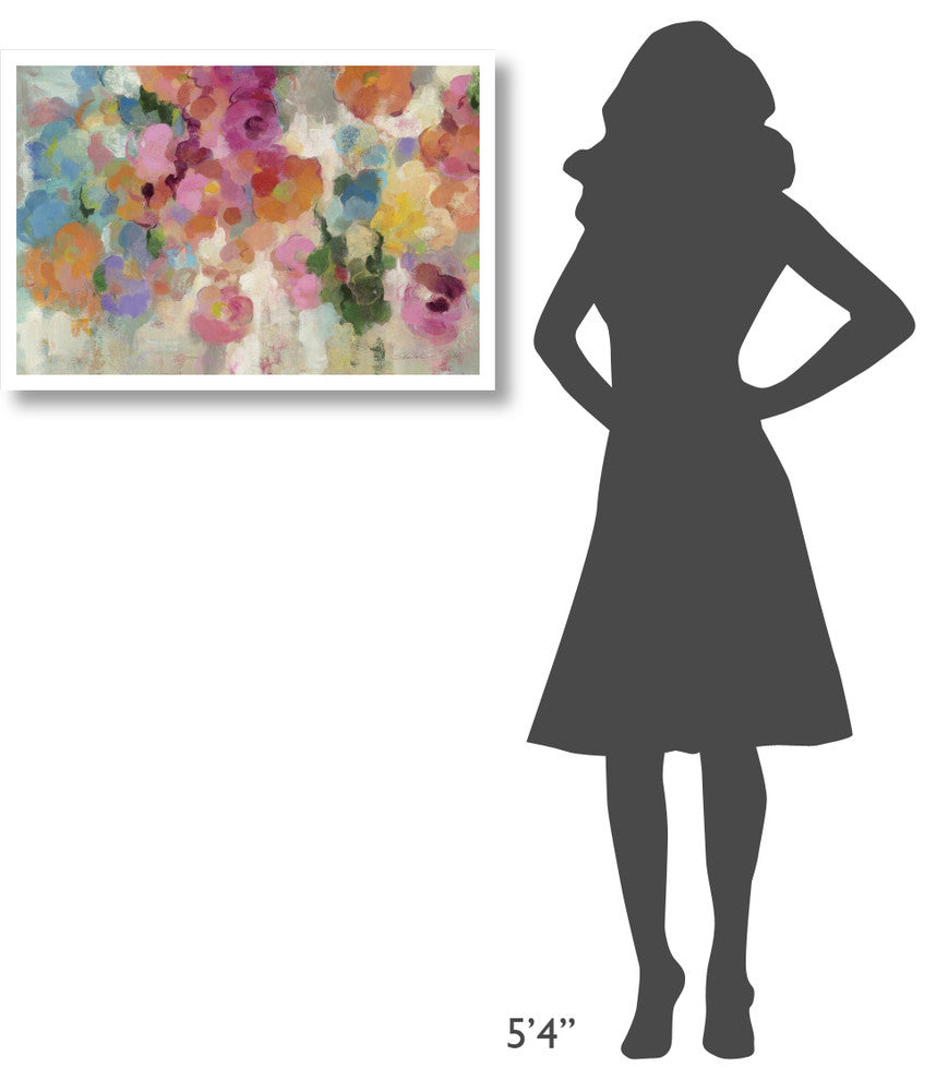 "Colorful Garden I Crop" Digital Paper Print by Silvia Vassileva, 32"x22"