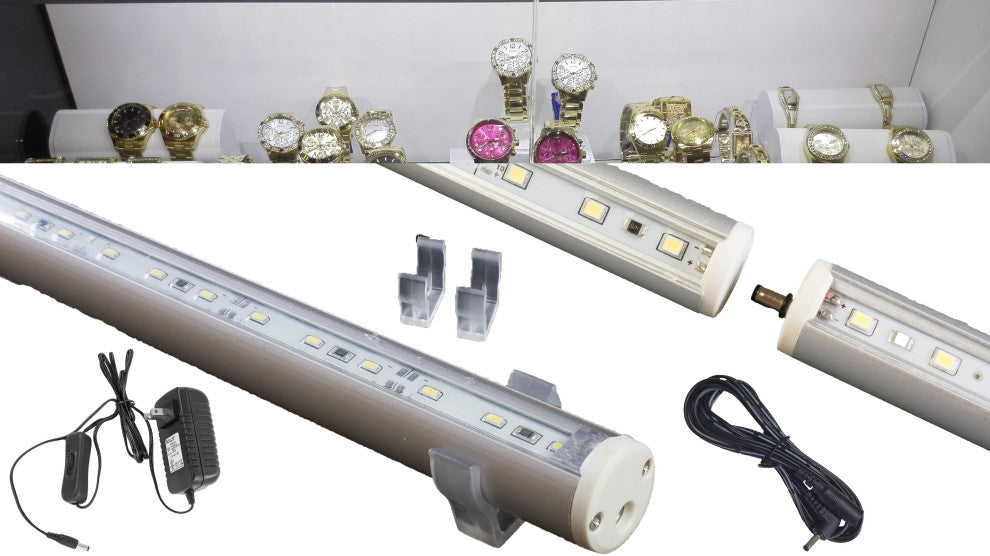 37 Inches (2 Piece 18" Linked) white C3014 LED Light with UL 2A Power Supply