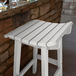 Summit Square Bar Height Stool, White