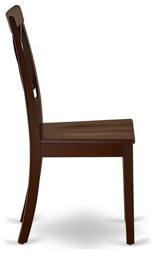 3Pc Rectangle 48/60" Kitchen Table, 12, Leaf And Pair Of Wood Seat Chairs